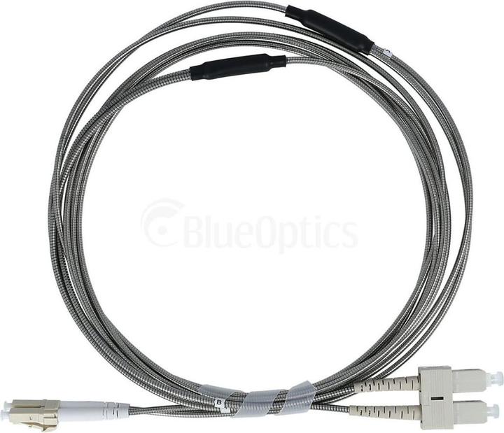 Actual product image BlueOptics Steel-reinforced duplex fibre optic patch cable LC-SC multimode OM5 2 metres (2 m)