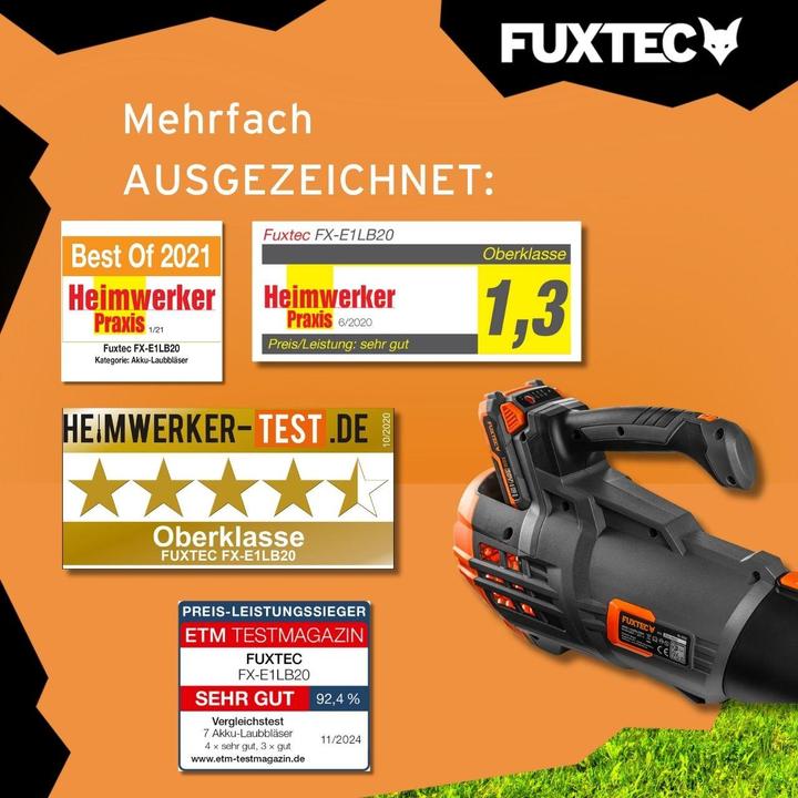 Productafbeelding Fuxtec 20V accu bladblazer FX-E1LB20 - zonder accu/oplader (FX-E1LB20) (Oplaadbare batterij, Bladblazer)