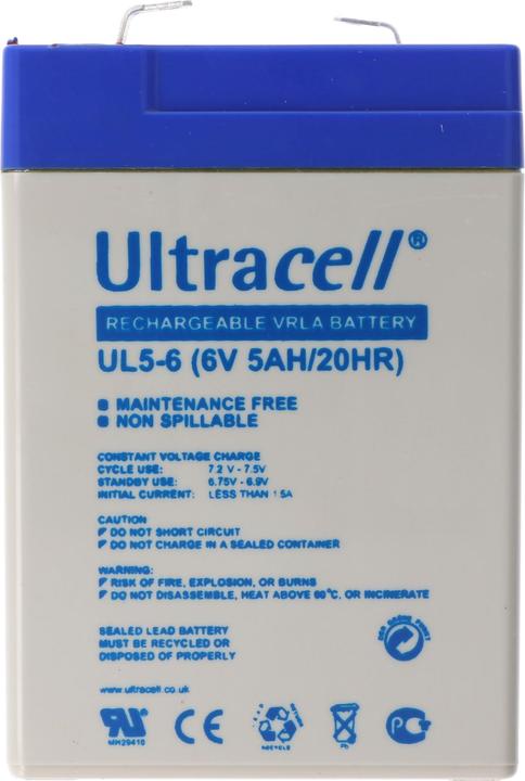 Produktbild Ultracell Akku UL5-6 AGM Blei Gel (6 V, 5 Ah)