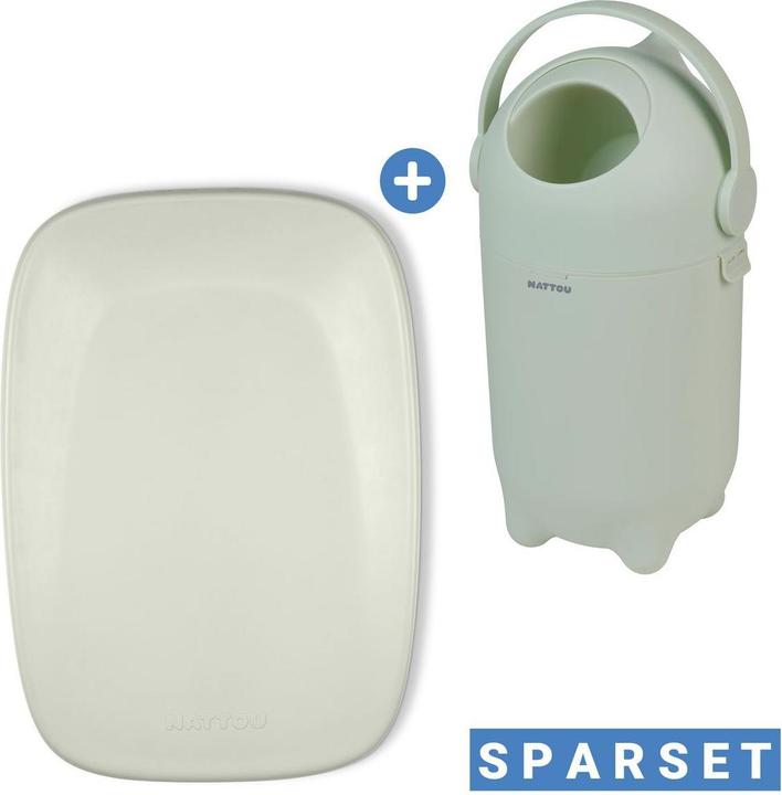 Produktbild Nattou Wickelauflagen Wickel-Set mit Wickelunterlage Softy & Windeleimer (50 x 70 cm)