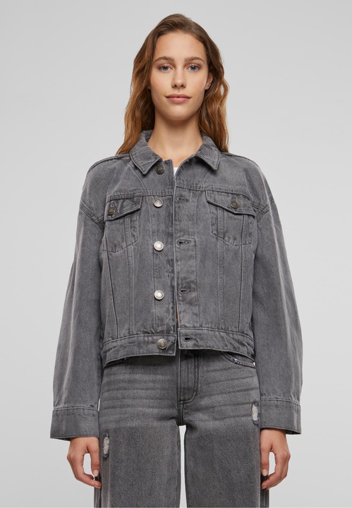 Actual product image Urban Classics Ladies 80's Oversized Denim Jacket - 166847 (XS)