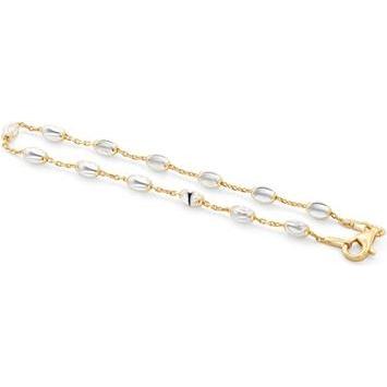 Beneto, Armschmuck, Stylish gold-plated bicolor bracelet AGB605 - Length: 17 cm (L), (17 cm)
