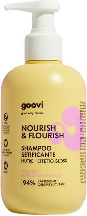 Actual product image Goovi NOURISH & FLOURISH Shampoo für seidiges Haar 250 ml (250 ml, Liquid shampoo)