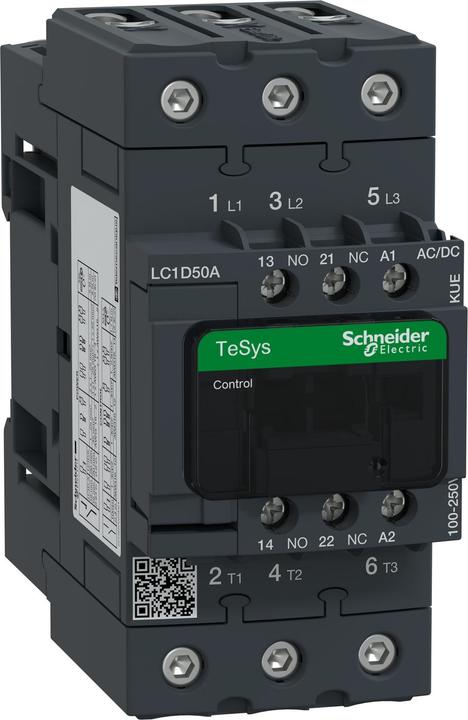Actual product image Schneider Electric Contactor 50A 3P AC3 100-250VACDC coil