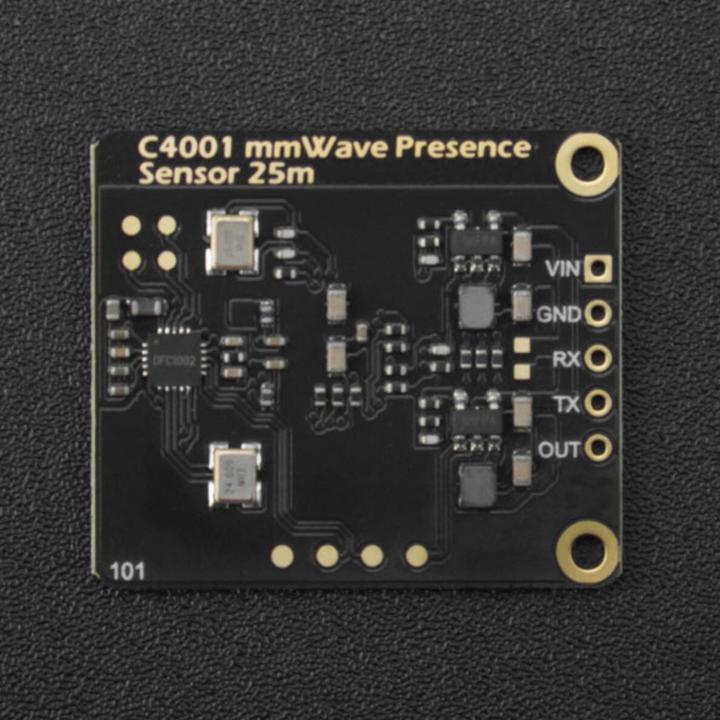 Actual product image DFRobot 25m C4001 24GHz mmWave radar motion and speed detection