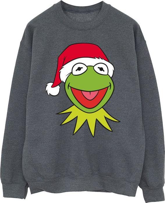 Actual product image Disney Womens/Ladies Muppets Kermit Christmas Head Sweatshirt (XXL)
