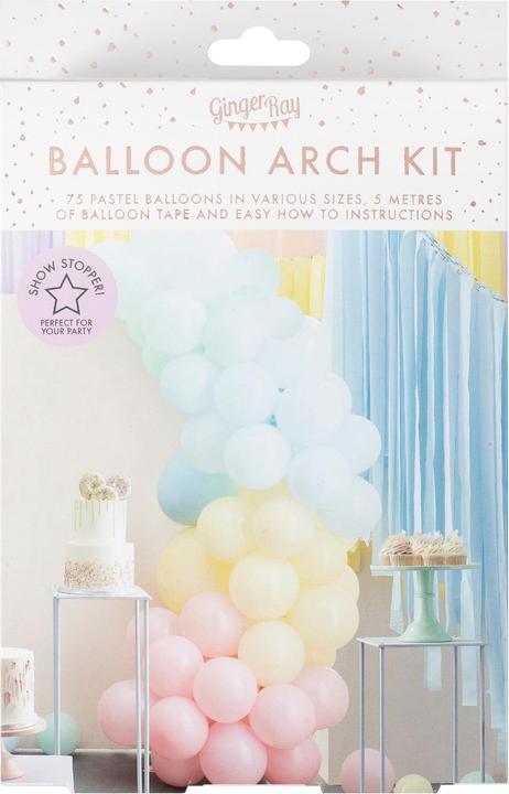 Produktbild Ginger Ray Pastell Ballon Bogen (75Stk) (75x)