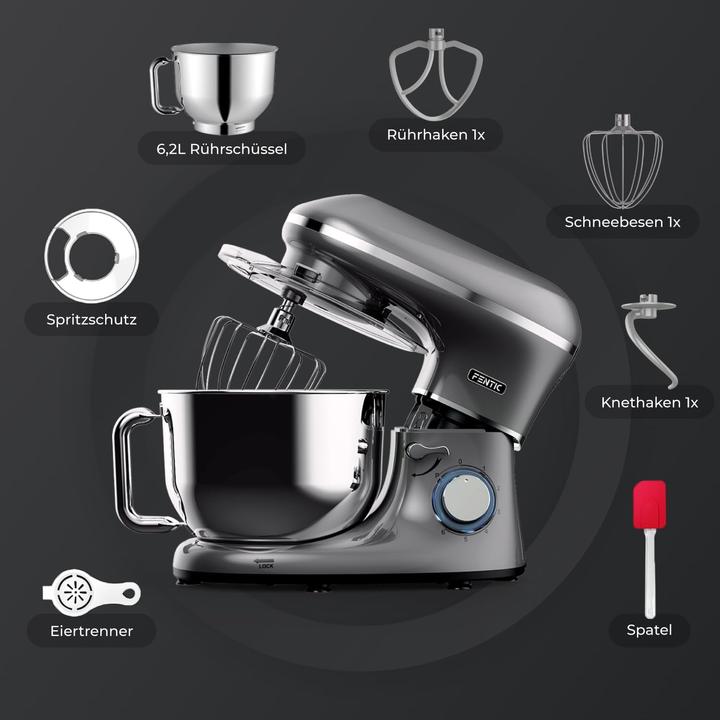 Produktbild Fentic Küchenmaschine mit Rührschüssel (2000 W, 6.20 l)