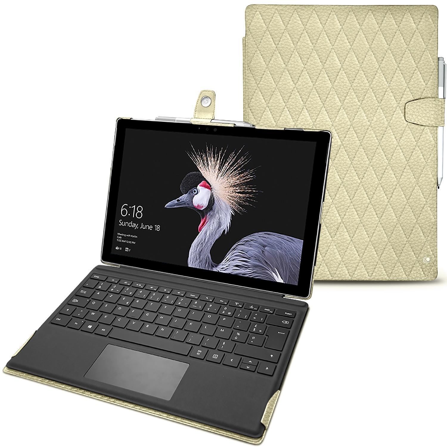 Noreve Lederschutzhülle (Surface Pro (2017)), Tablet Hülle, Weiss