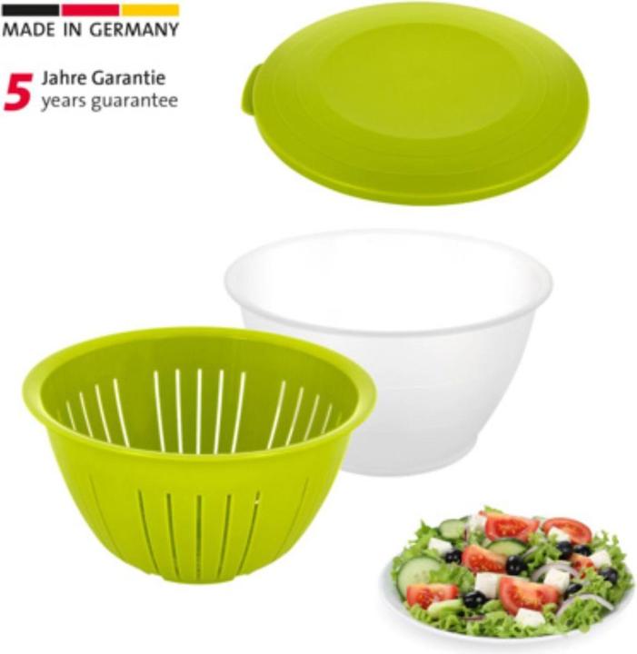Actual product image Westmark Olympia bowl transparent/green (4.40 l, 3x)