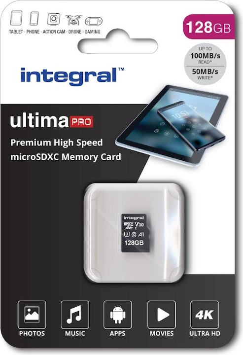 Produktbild 128GB PREMIUM HIGH SPEED MICROSDHC/XC V30 UHS-I U3 (128 GB, microSD, U3, UHS-I)