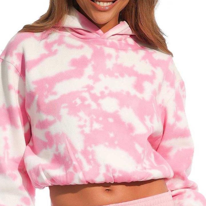 Immagine prodotto Light and Shade Felpa Corta con Cappuccio Tie Dye Donna (L)