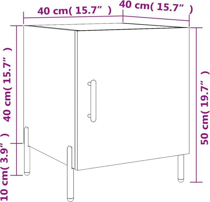 Immagine prodotto vidaXL Nachttisch (40 x 40 x 50 cm)