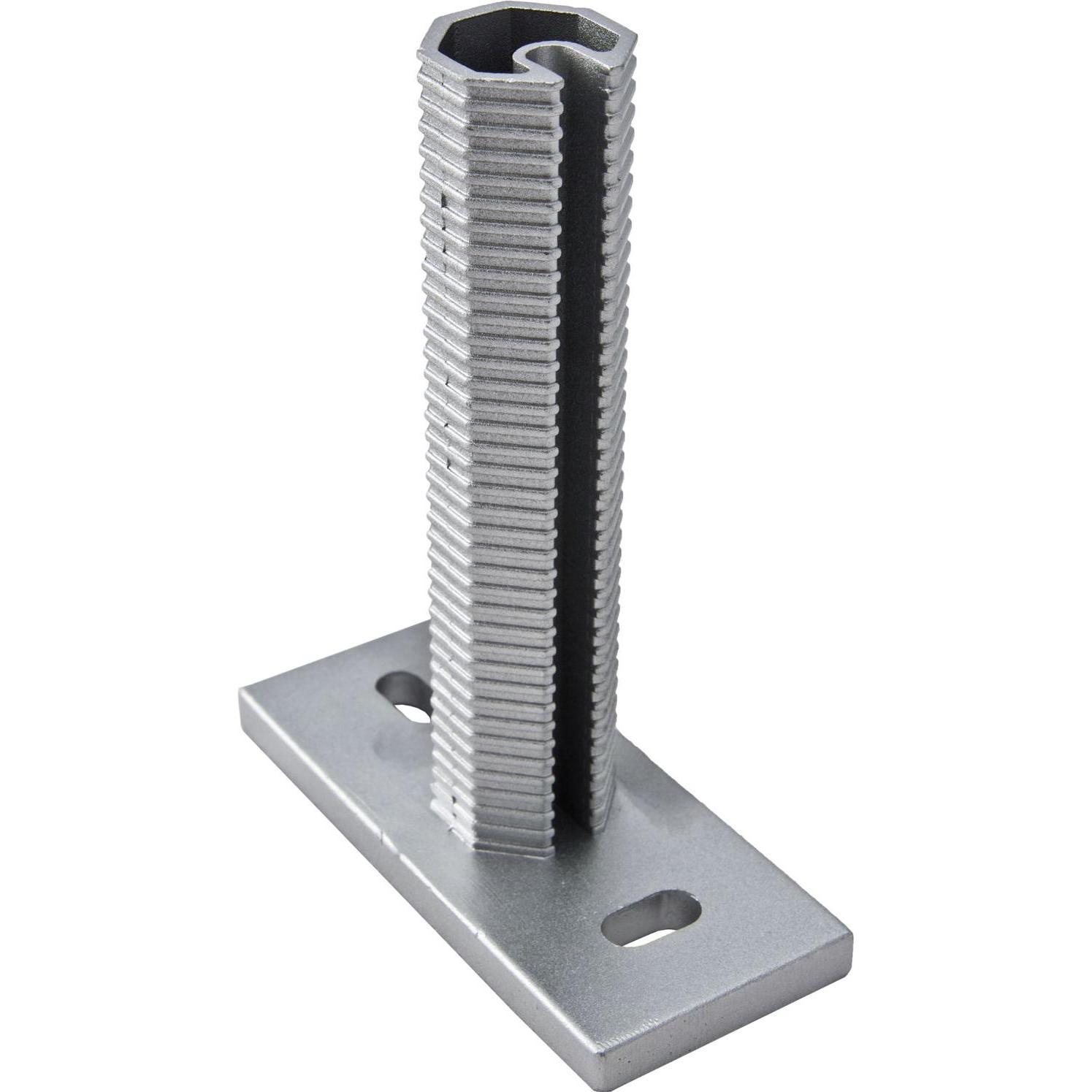 H+S, Gartenzaun, Dübelplatte für die Zwischensäule (Zaunhöhe bis 1,25m) 55x125 mm Aluminium