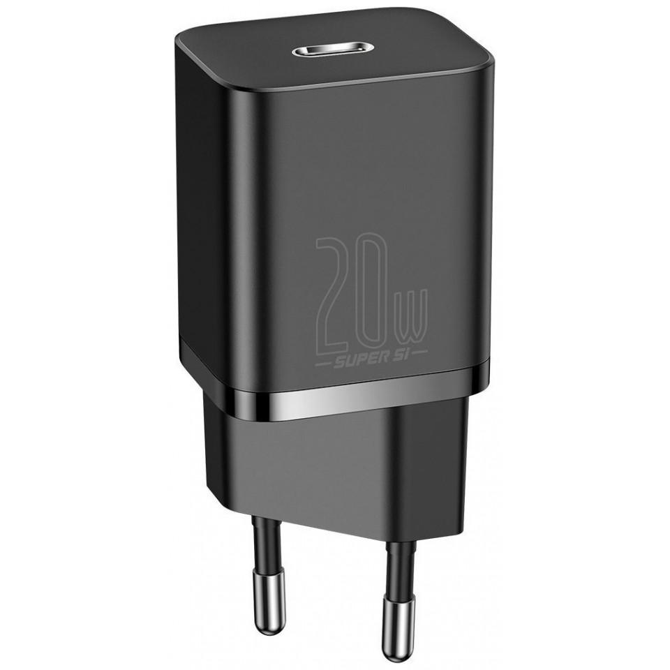 Thumbnail - Baseus Super Si Set Quick Charger (20 W), USB Ladegerät, Schwarz