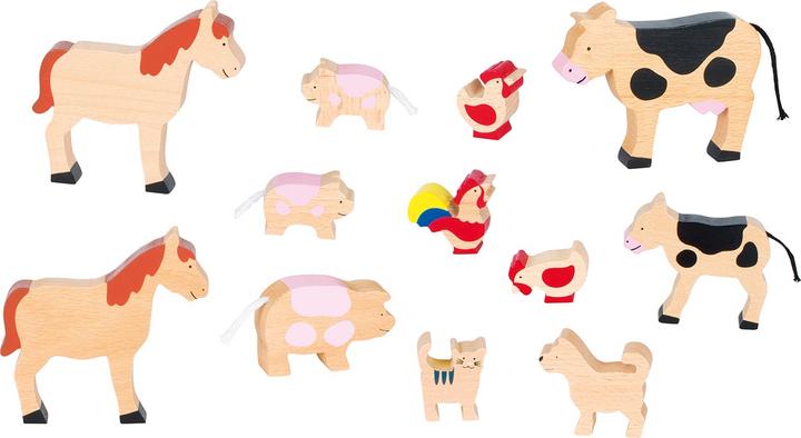 Produktbild Goki Hölzerne Boerderijdierenset