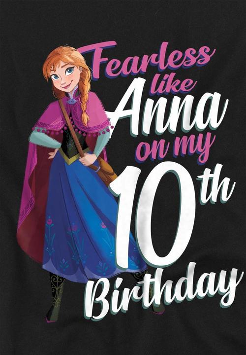 Produktbild Disney Frozen Fearless Like Anna TShirt 10. Geburtstag (152, 158)