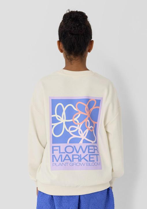 Produktbild s.Oliver Sweatshirt Oversize-Sweatshirt mit Frontprint und Rückenprint (134, 140)