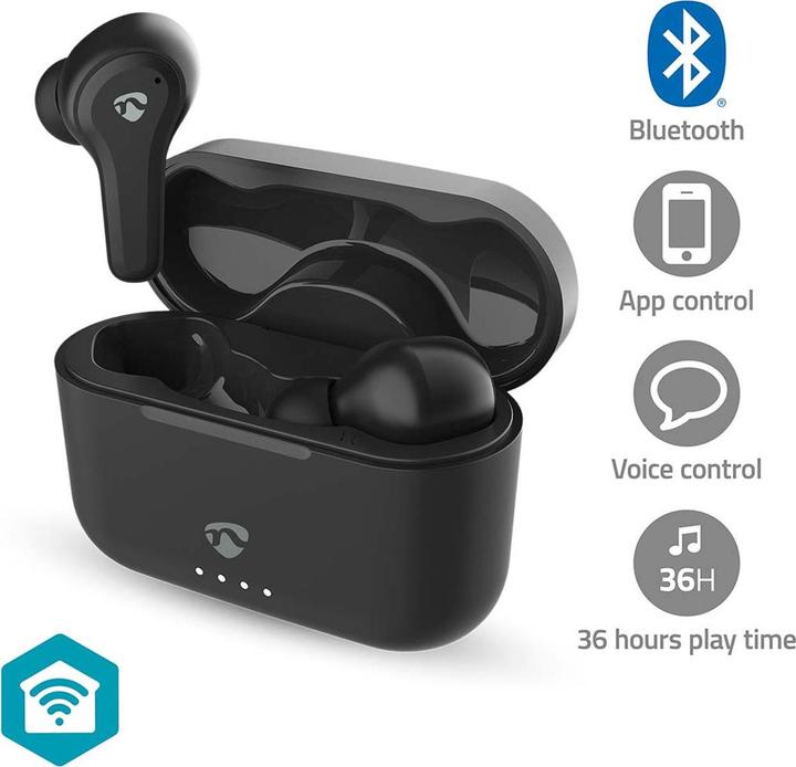 Produktbild Nedis Wireless Earphones - Black (ANC, 36 h, Kabellos)