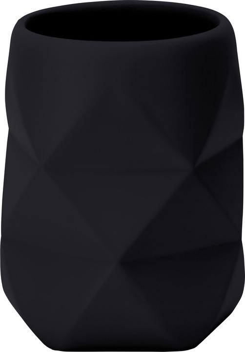Kleine Wolke Toothbrush Mug Crackle Black (11 x 8.5 x 8.5 cm)