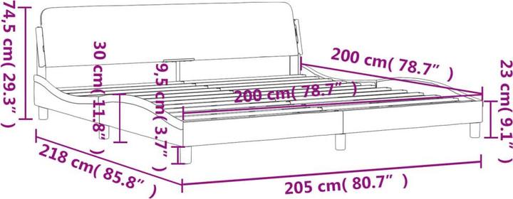 Produktbild vidaXL Bettgestell (200 x 200 cm)