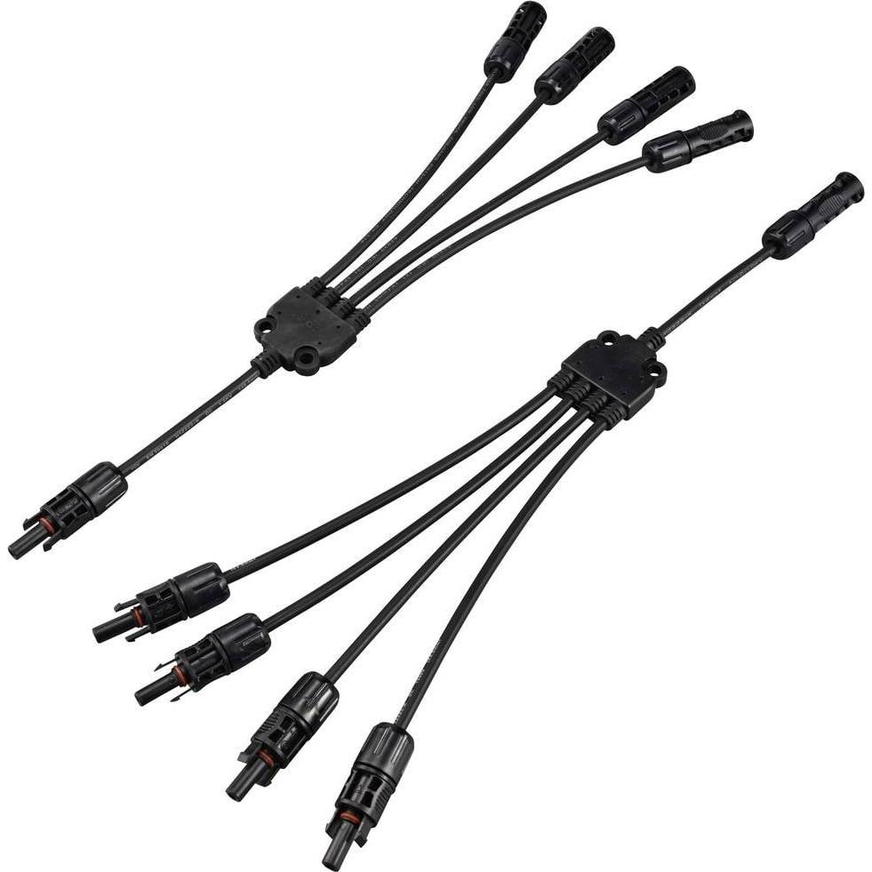 Sygonix, Zubehör Solarenergie, SY-6407994 Solaranlagen Anschluss Adapterkabel Schwarz 46.5 cm (Solarkabel)