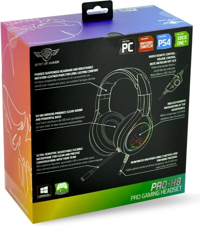 Immagine prodotto Spirit Of Gamer Pro-H8 (Cablato)