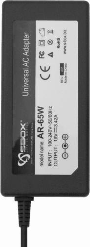 Actual product image Sbox Adapter for Acer notebooks AR-65W (65 W)