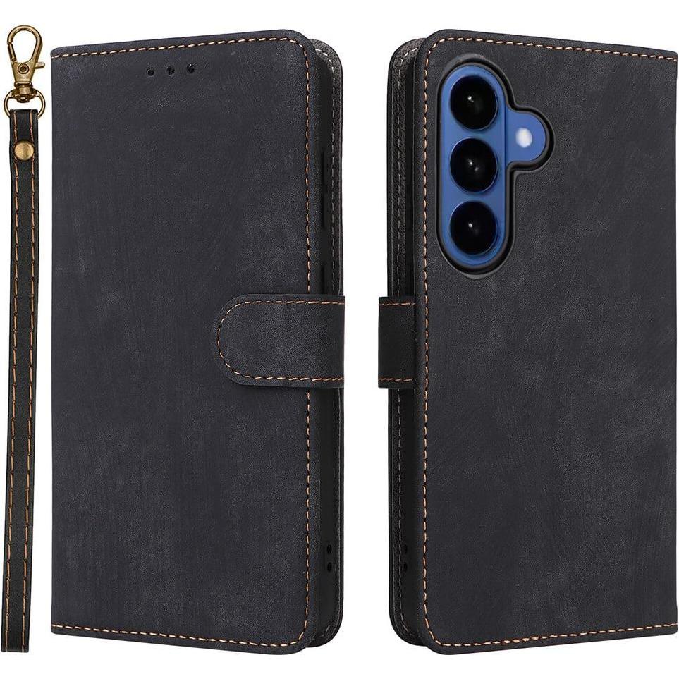 Cover-Discount Galaxy S26 - Ledertasche mit RFID Blocker (Samsung Galaxy S26), Cover smartphone, Nero