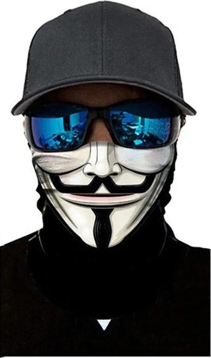 Actual product image Cbx Tubular scarf, bandana for adults with motif, for Halloween, motorbike riding, etc.