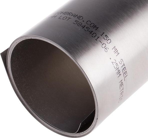 Immagine prodotto RS PRO 0.25mm spessori all. 150X2.5mt (2500 mm, 150 mm, 0.25 mm)