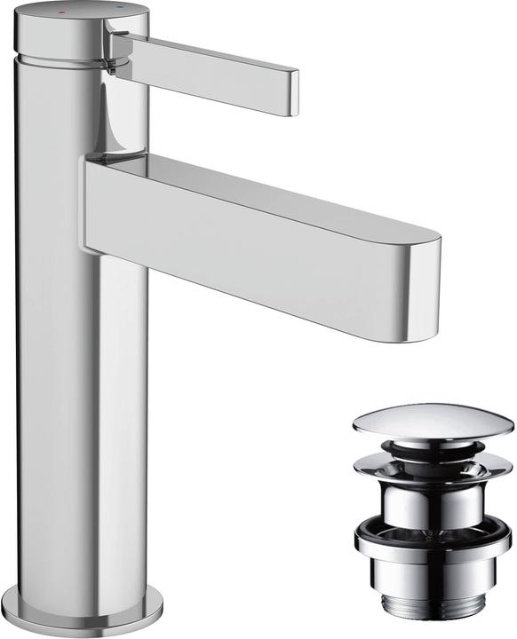 Produktbild hansgrohe FINORIS 110 Waschtisch Armatur, mit Push-Open Ablaufgarnitur, chrom