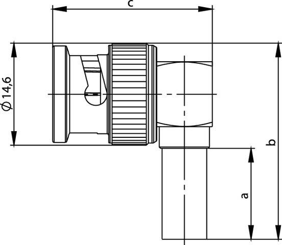 Produktbild Telegärtner BNC-Kabelwinkelstecker Crimp G04 75 Ohm, löt/crimp, A0503, G04 (RG-179B/U)