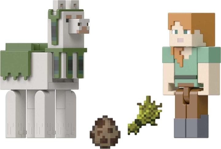 Actual product image Mattel Minecraft - Alex and Llama 2 pack. (GTT53)