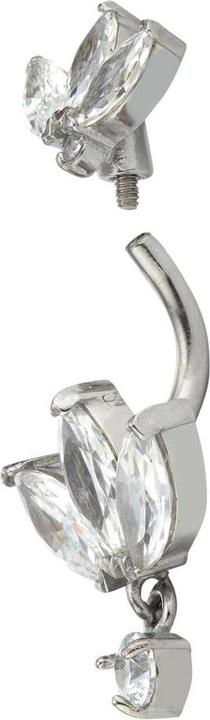 Image du produit Bijouteria Piercing nombril (Cristallin, Acier chirurgical 316L)