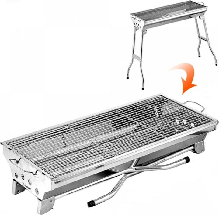Produktbild JTI Tragbarer Grill mit Zubehör - Edelstahl (60 cm)