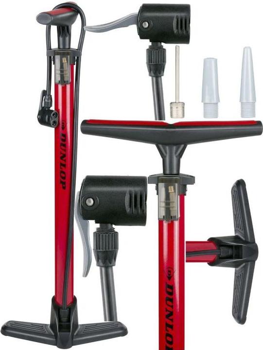Actual product image Dunlop Bicycle floor pump black/red