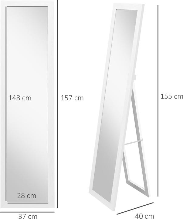 Immagine prodotto Homcom Specchio da toilette con supporto (40 x 155 cm)