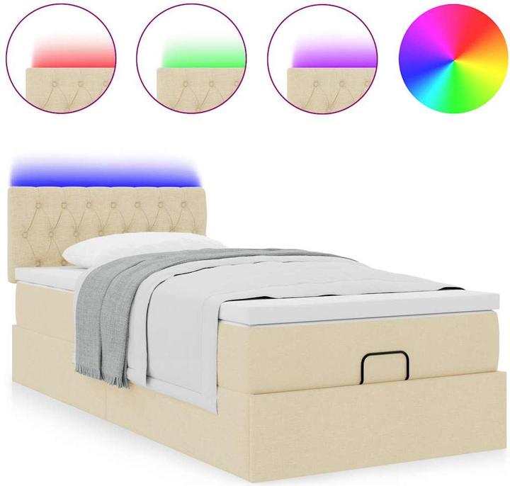 Produktbild vidaXL Ottoman-Bett (90 x 190 cm)