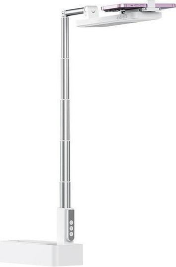 Actual product image Usams Multifunkcyjny uchwyt na telefon z lampą LED biały/white ZB26501 (US-ZB265)