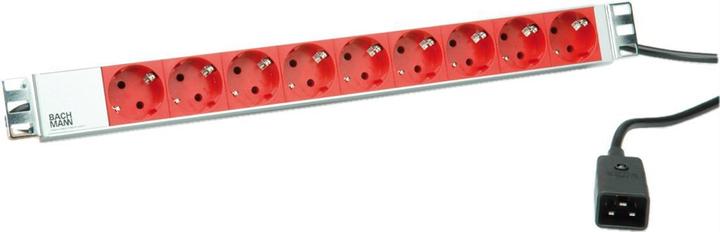 Produktbild Bachmann 333.936 Innenraum 9AC-Ausgänge 2m Grau (9x, CEE 7/3, 2 m)