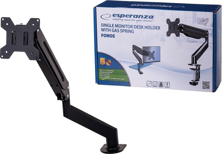 Produktbild Esperanza ERW019 Gas-Tischhalterung für Monitor 17-27" bis zu 6kg (Tisch, 27")