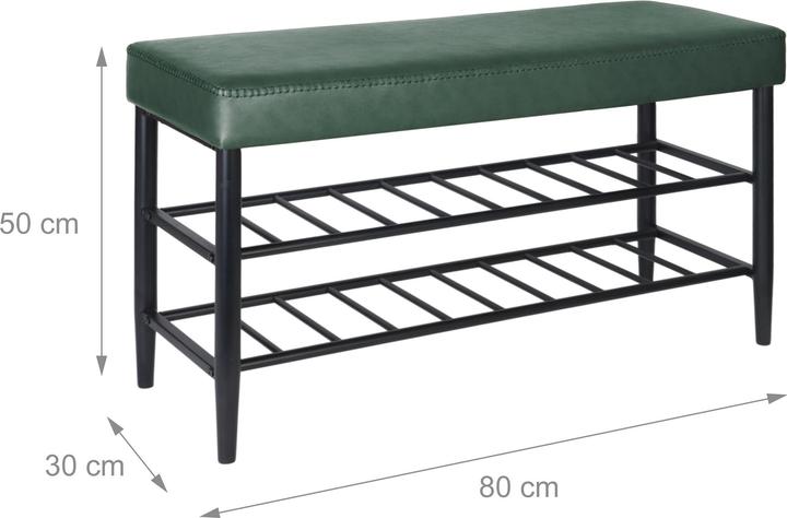 Image du produit Relaxdays Banc à chaussures (80 x 30 x 50 cm)