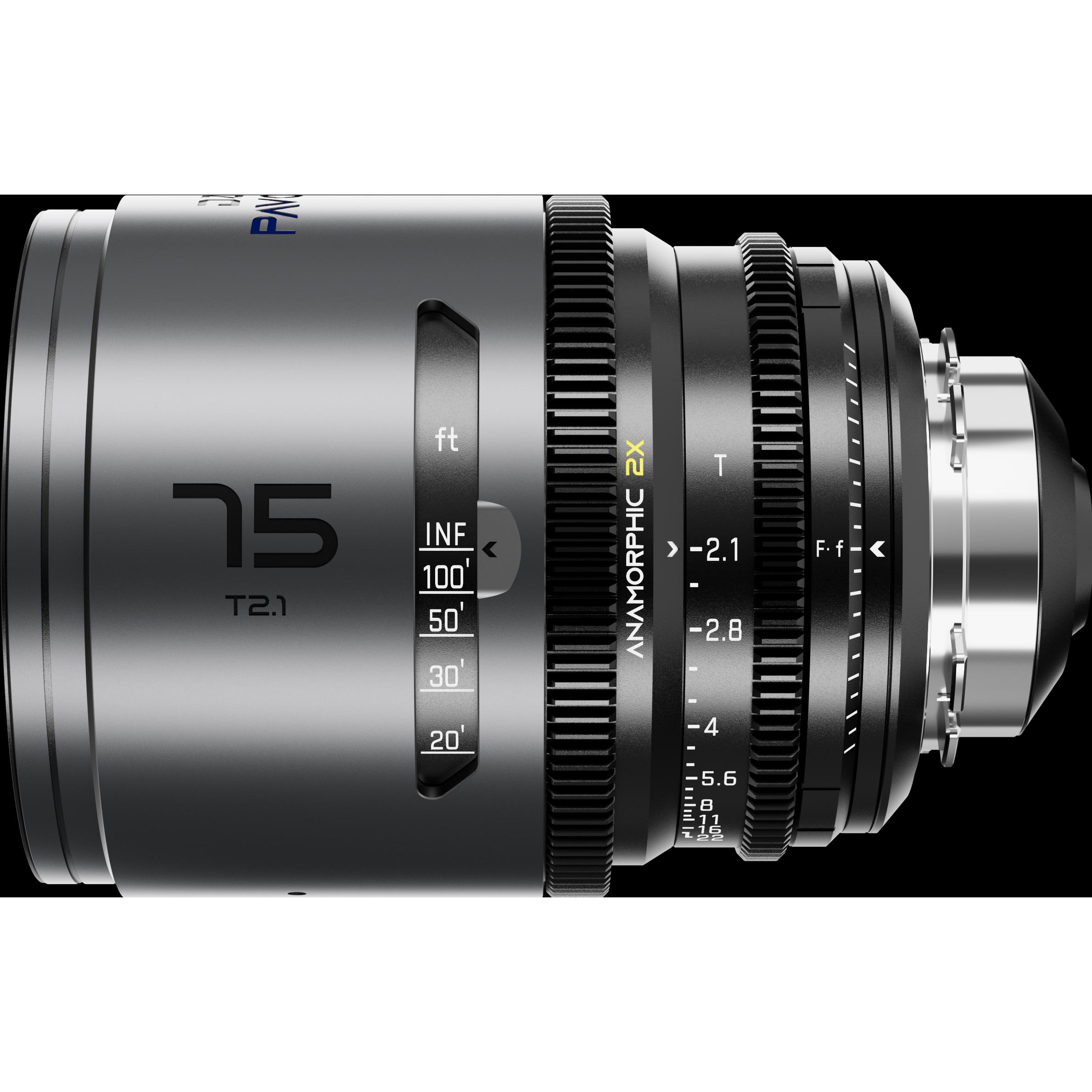 Thumbnail - Dzofilm Pavo 2x Anamorphic 75mm T2.1 for PL/EF Mount (S35) imperial - Blue Coating (PL, APS-C / DX), Objektiv, Blau