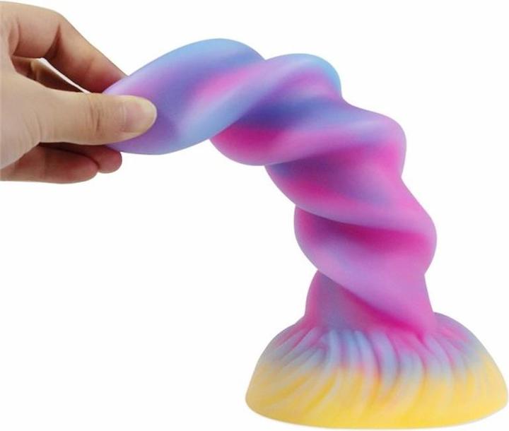 Actual product image Unicorny Dildo "Unicorn Spiral" Glow-in-the-Dark