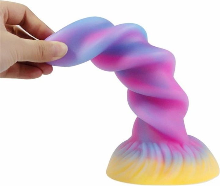Immagine prodotto Unicorny Dildo "Unicorno a spirale" fosforescente