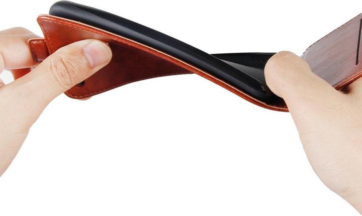 Image du produit Cover-Discount Étui à rabat en cuir avec compartiment photo vertical (Apple iPhone X, Apple iPhone XS)