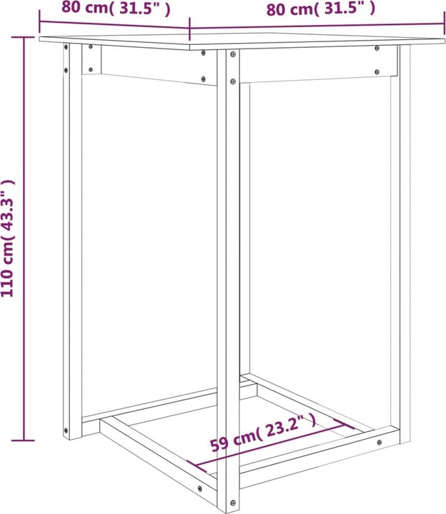 Actual product image VidaXL Ambros (80 x 80 x 110 cm)