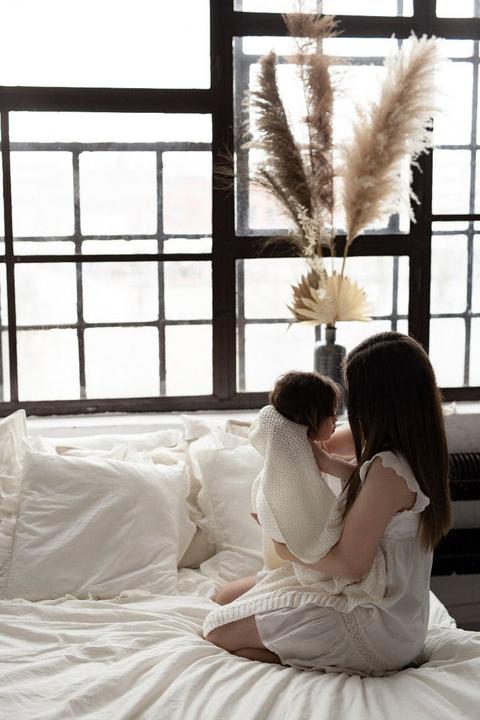 Immagine prodotto My memi Coperta in bambù Catena| Rosa cipria (100 x 80 cm)