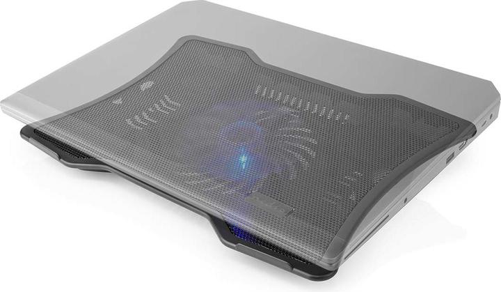 Actual product image Nedis NBCR101BK Notebook stand 1 Power supply via USB Number of angles: 2 17 " 1500 rpm LED